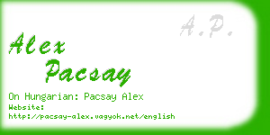 alex pacsay business card